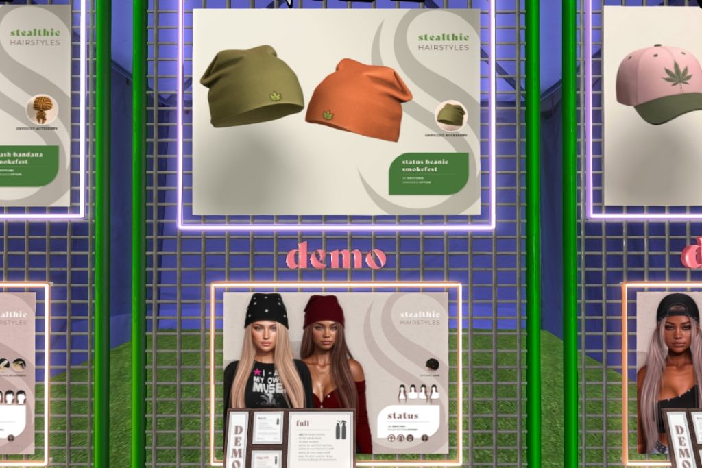Status Beanie, L$249 | Status Hair, L$199-L$399 each/L$598 FP
