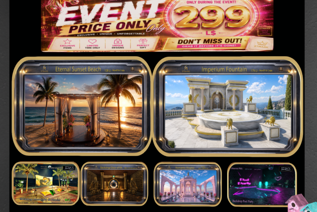 Backdrops, L$299 each