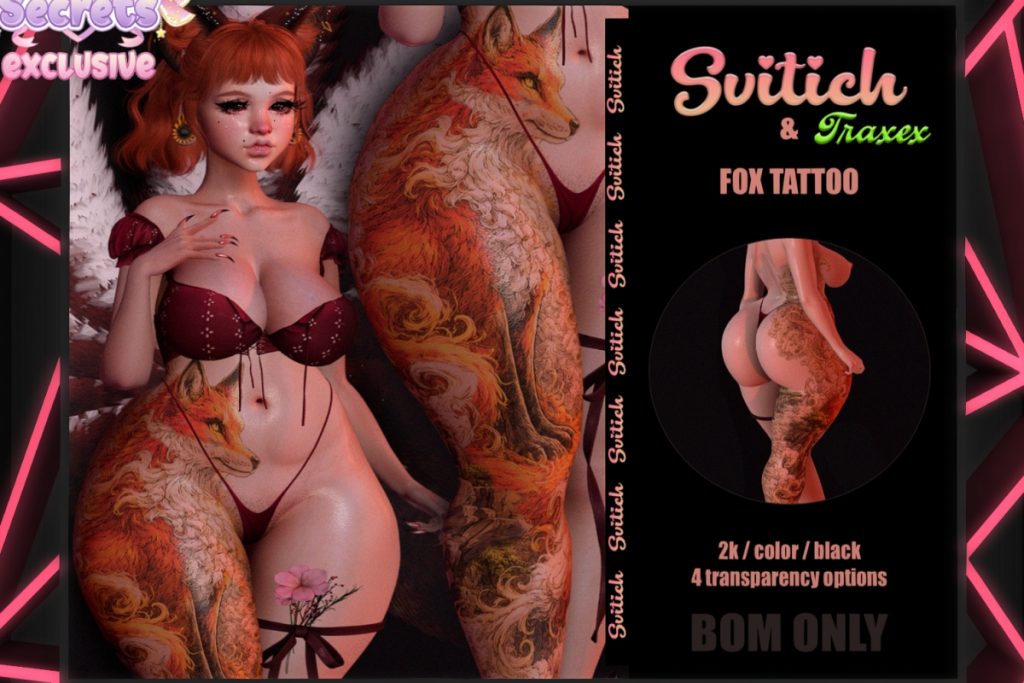 Fox Tattoo - BOM, L$300