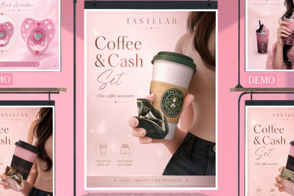 Coffee &amp; Cash Holdable Set, L$399