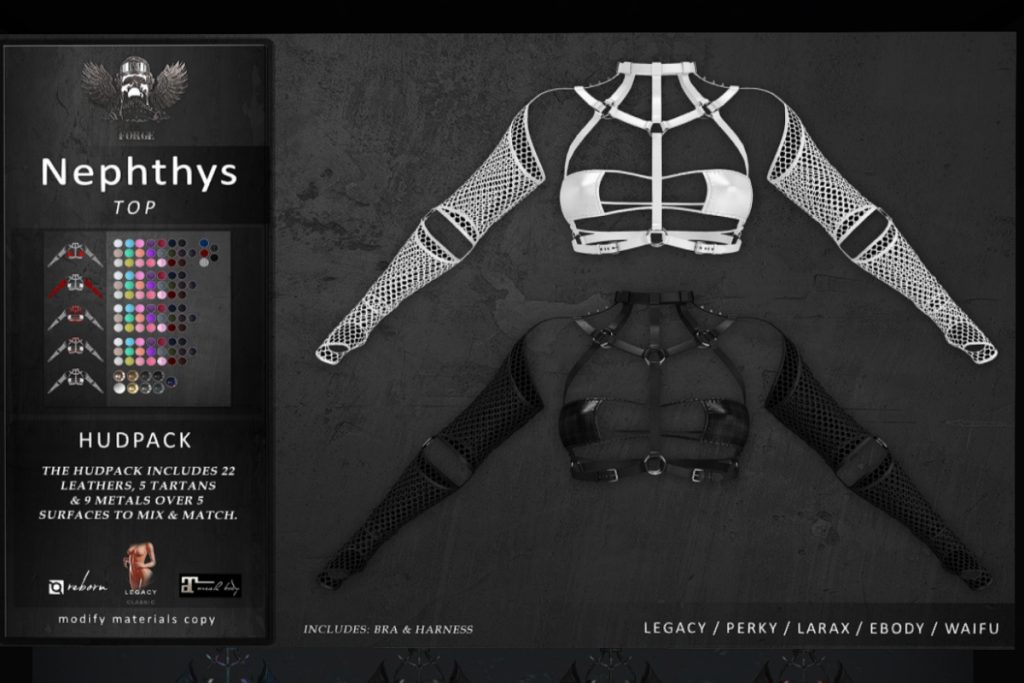 Nephthys Top - Legacy/MaitreyaX/Reborn/+mods, L$319 each/L$1299 FP