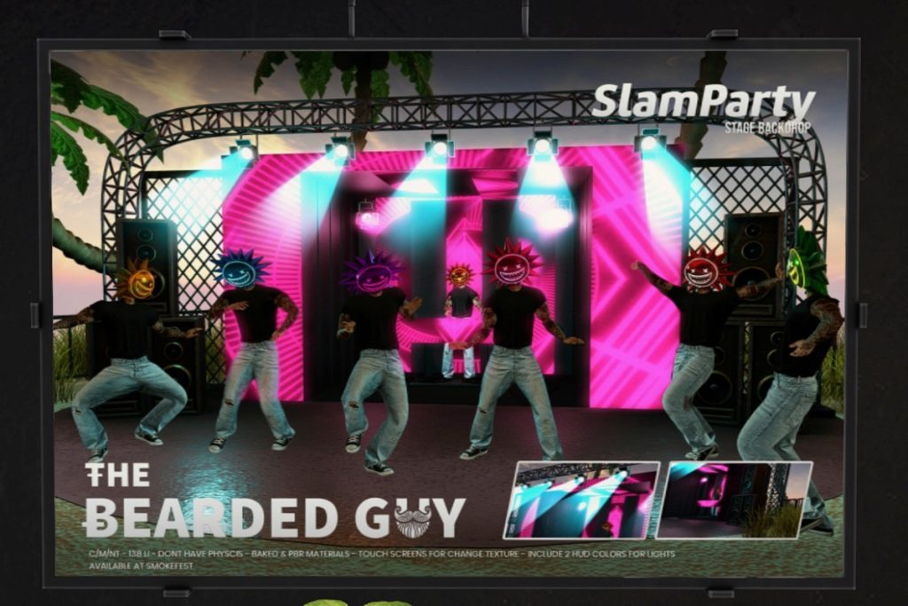 Slam Party Stage Backdrop, L$299