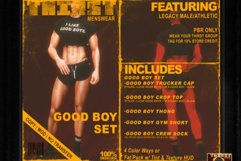Good Boy Set - Legacy/+mods, L$199-L$250 each/L$2850 FP