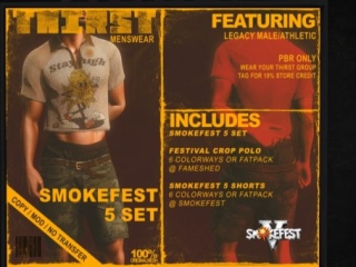 Smokefest 5 Set - Legacy/+mods, L$250 each/L$1250 FP