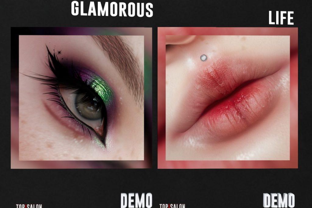 Glamorous Eyeshadow - EvoX, L$299 | Life Lipstick - EvoX, L$299