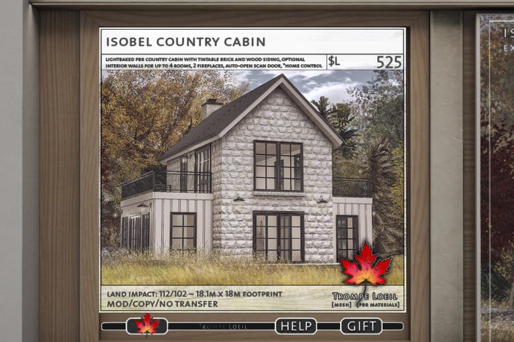 Isobel Country Cabin, L$525