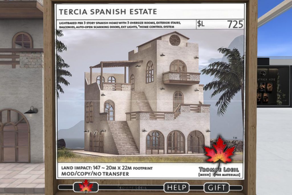 Tercia Spanish Estate, L$725