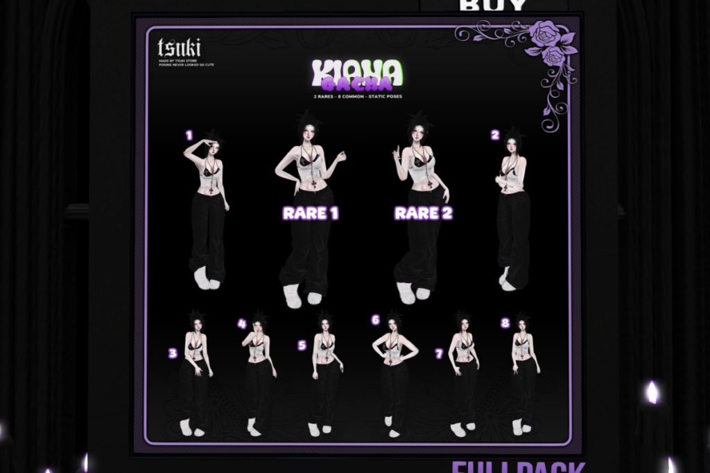 Kiana Static Poses Gacha, L$85 per play/L$899 FP