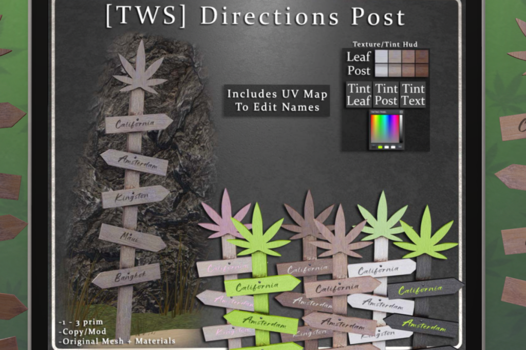 Directions Post, L$199 each