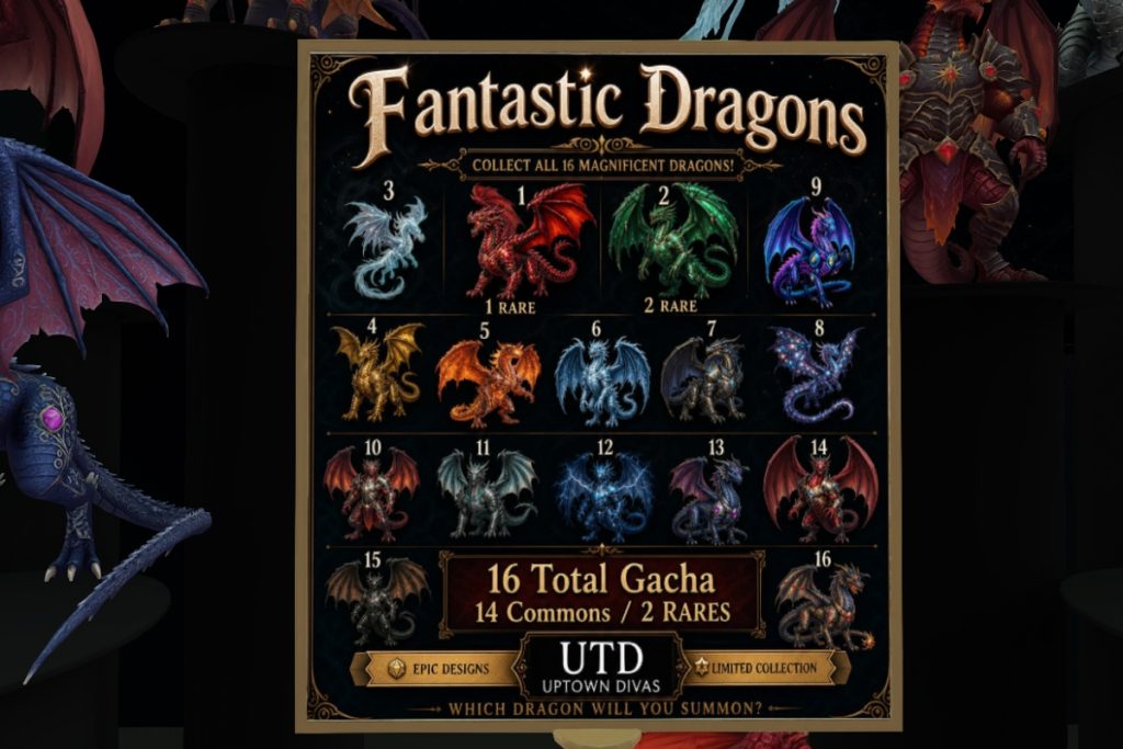 Fantastic Dragons, L$75 per play/L$1595 FP