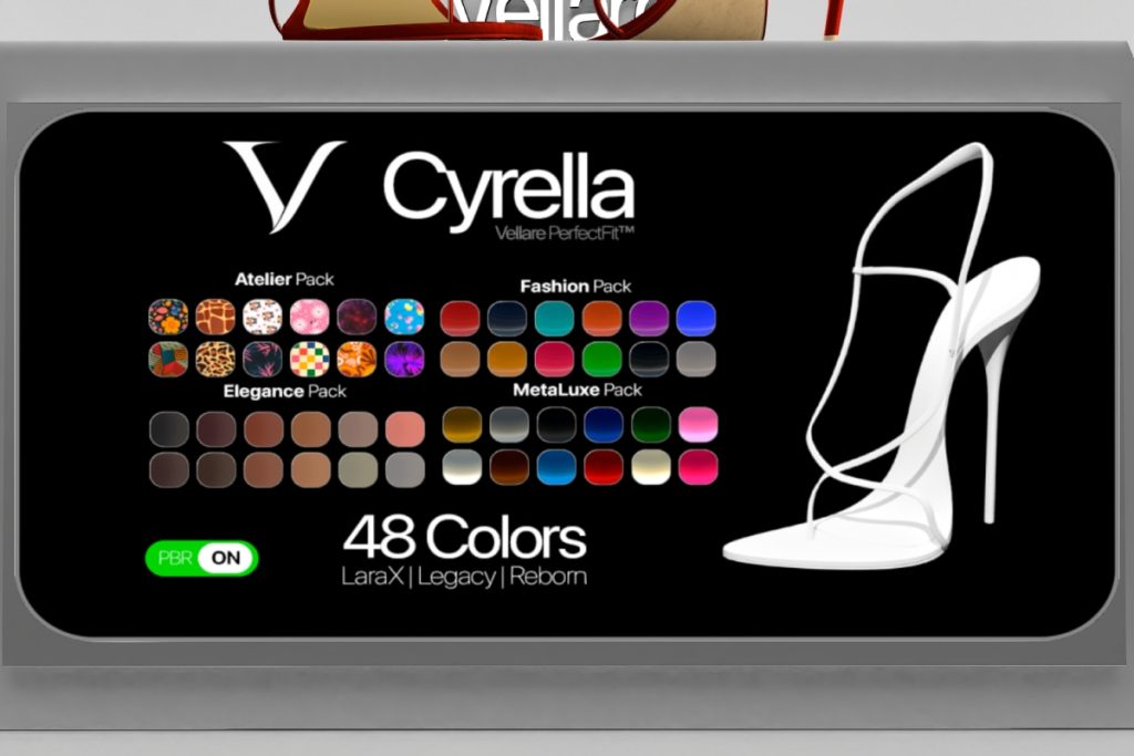 Cyrella Heels - Legacy/MaitreyaX/Reborn, L$1497 each/L$3997 FP