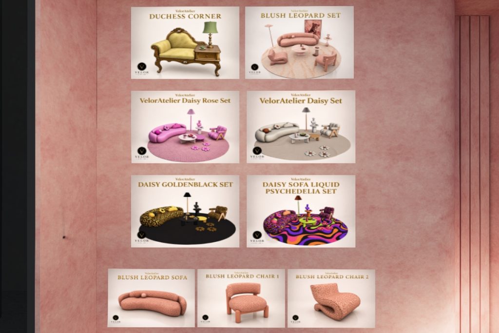 Various Furniture, L$149-L$699 each