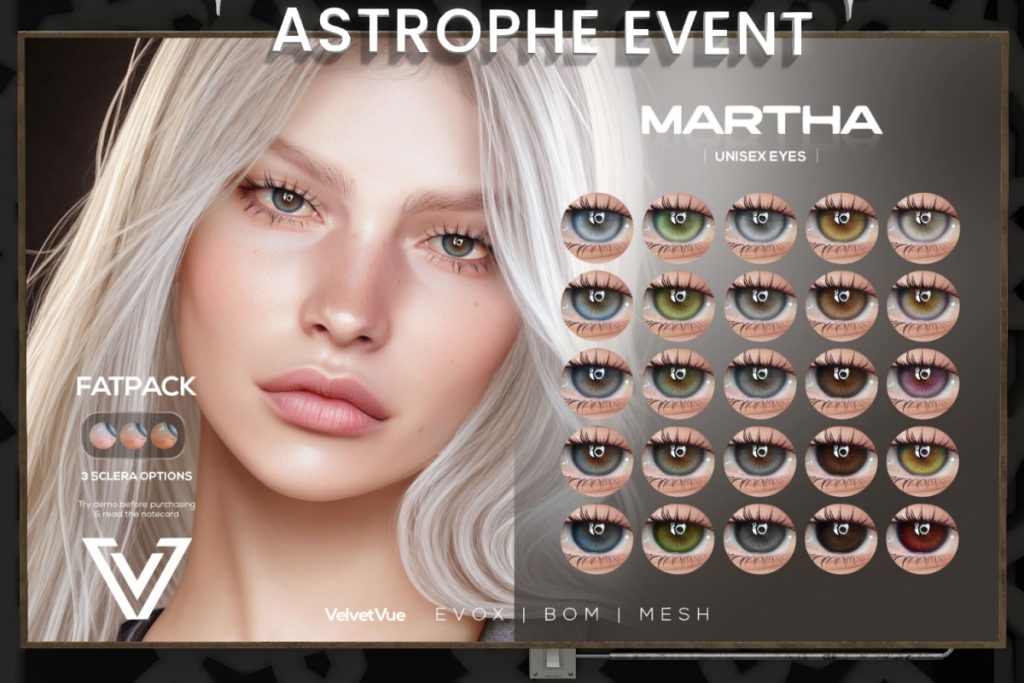 Martha Unisex Eyes - EvoX, L$299/L$999 FP