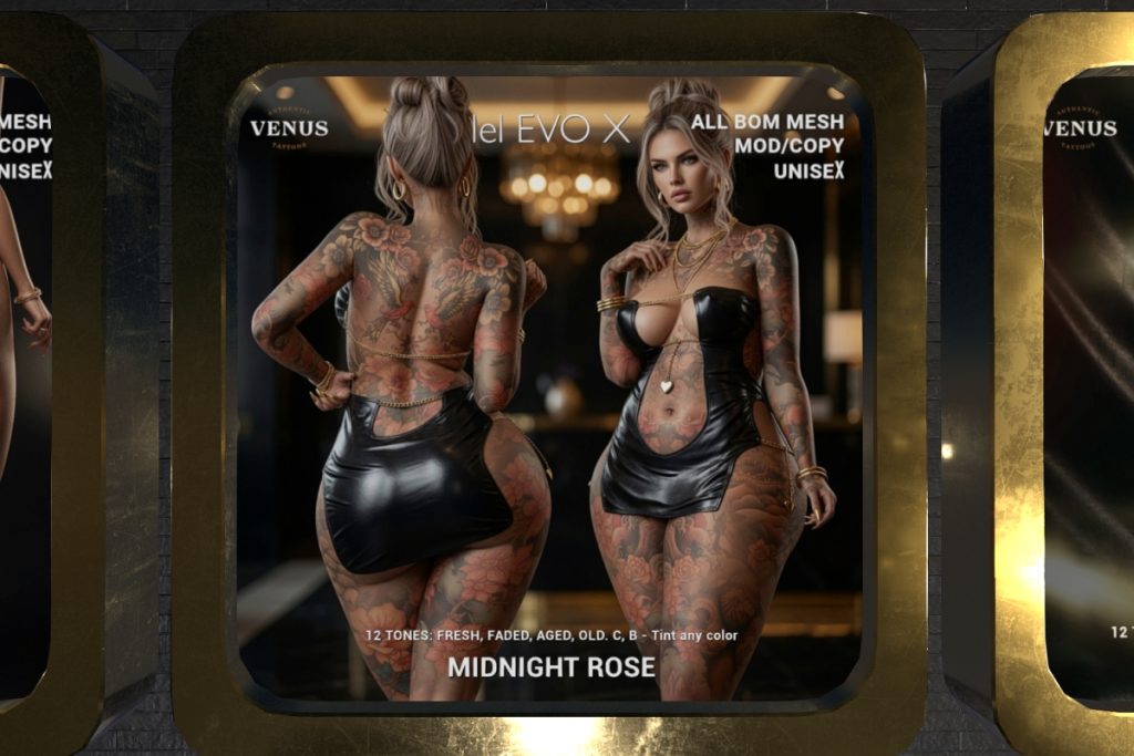 Midnight Rose Tattoo - EvoX, L$800