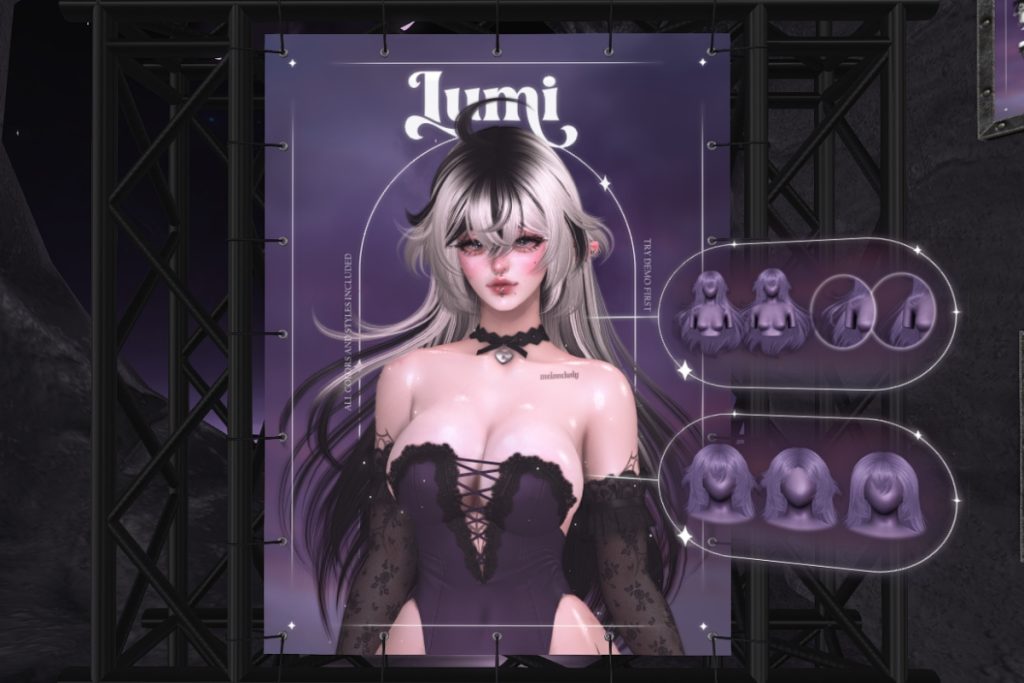 Lumi Hair, L$175-L$575 each