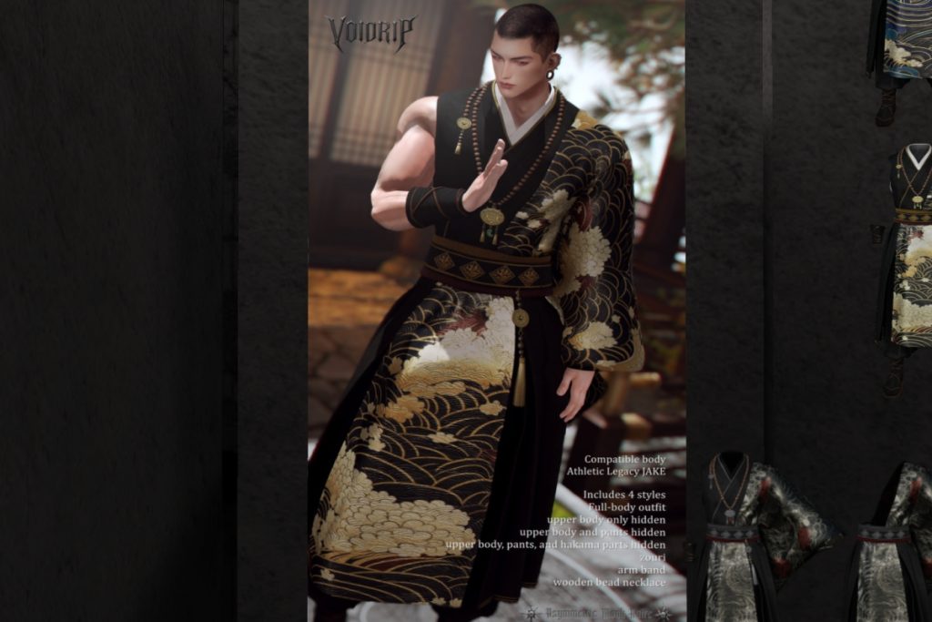 Asymmetric Monk Attire - Legacy/+mods, L$350 each