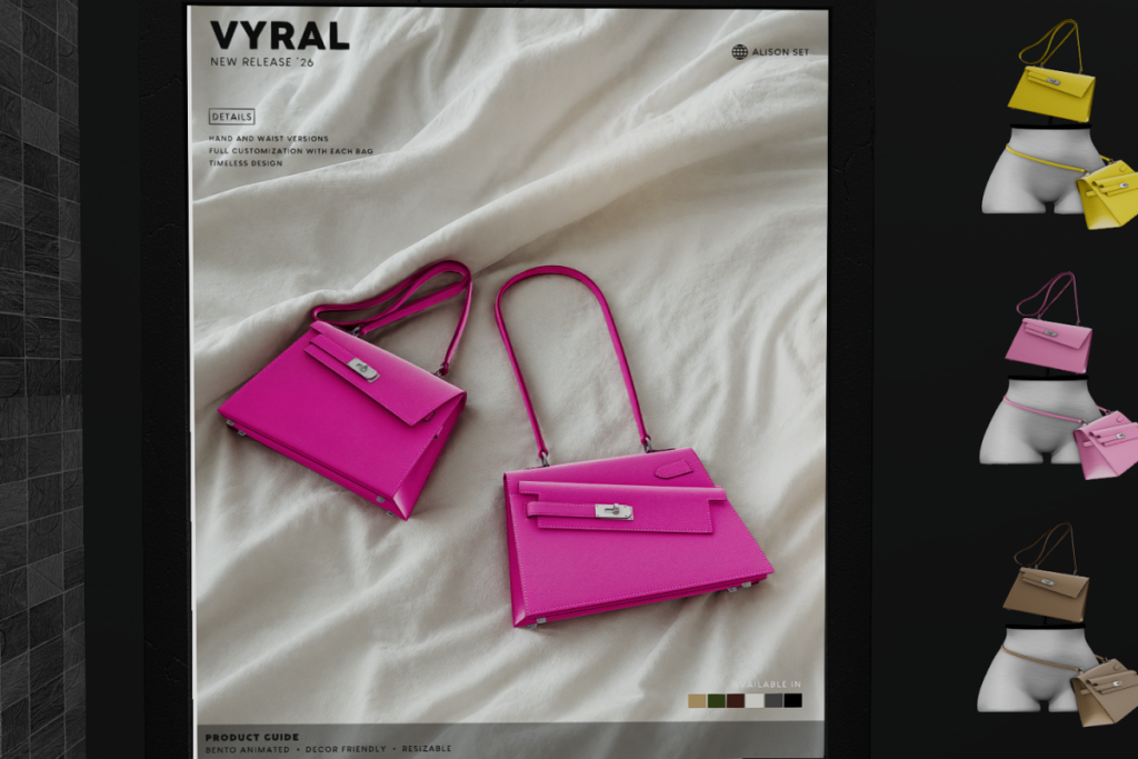 Allison Bag - L$299 each/L$1299 FP