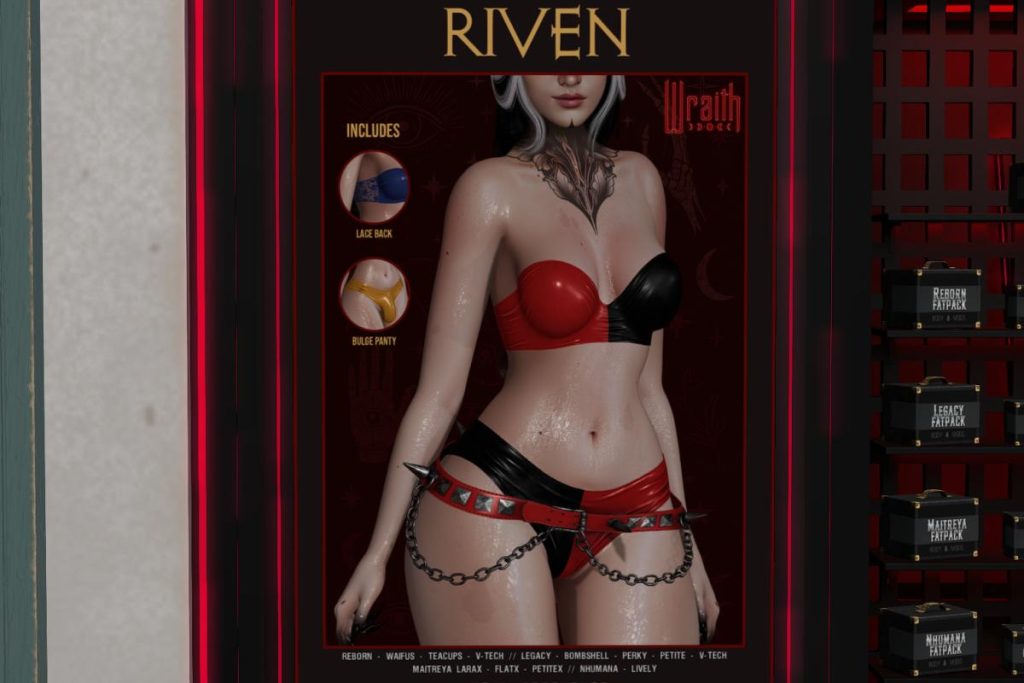 Riven Set  - Legacy/MaitreyaX/Nhumana/Reborn/+mods, L$380 each/L$500-L$800 each FP/L$1330 MP