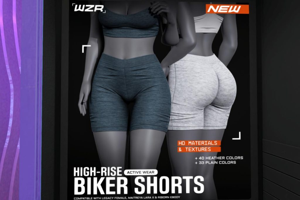 High Rise Biker Shorts - Legacy/MaitreyaX/Reborn, L$299 each/L$2199 FP
