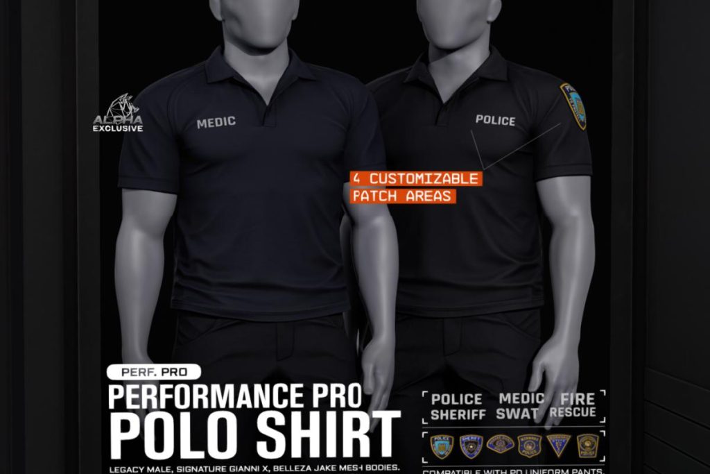 Performance Pro Polo Shirt - GianniX/Jake/Legacy, L$299 each/L$1299 FP
