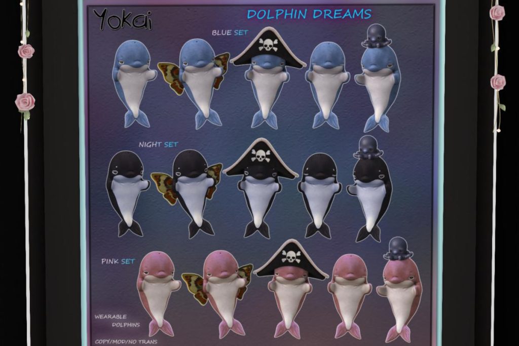 Dolphin Dreams, L$188 each/L$488 FP