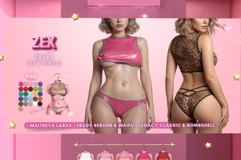 Dryka Top &amp; Panties - Legacy/Maitreyax/Reborn/+mods, L$188 each/L$888 FP