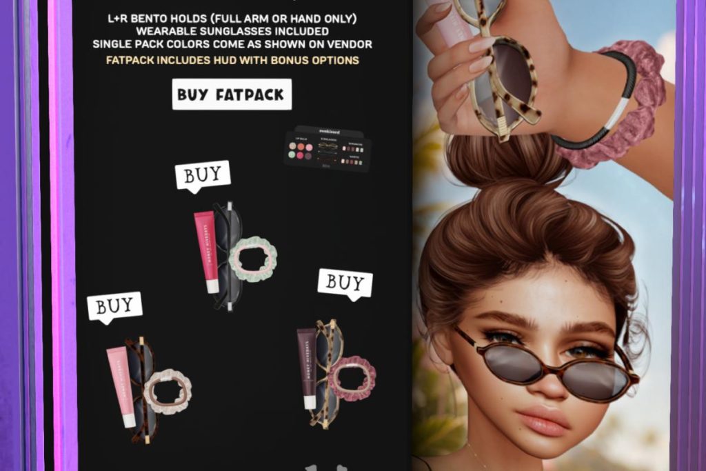 Sunkissed Accessories, L$300 each/L$600 FP