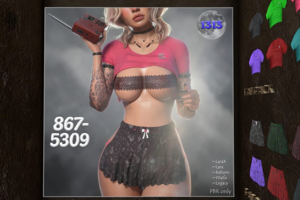 867-5309 Sweater and Skirt - Legacy/MaitreyaX/Reborn/+mods, L$225 each/L$999 each FP