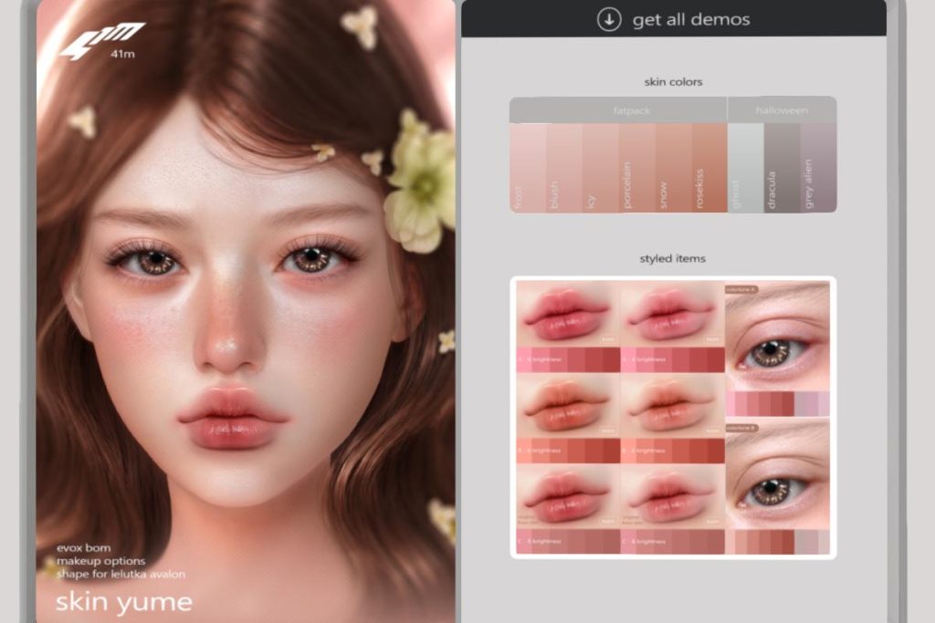 Yume Skin - EvoX, L$788 each/L$2088 FP