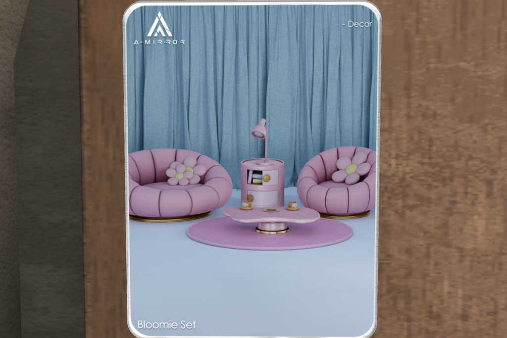 Bloomie Decor Set, L$150 each/L$480 each FP/L$999 MP