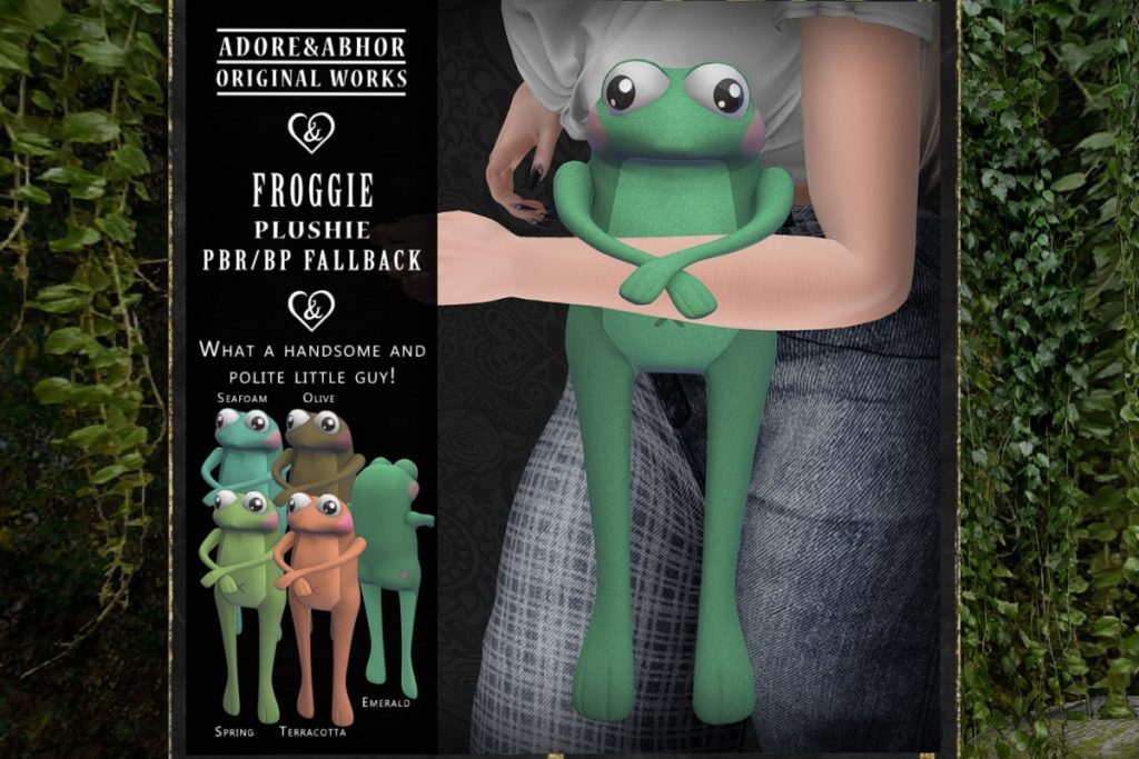 Froggie Plushie, L$50 each/L$299 FP