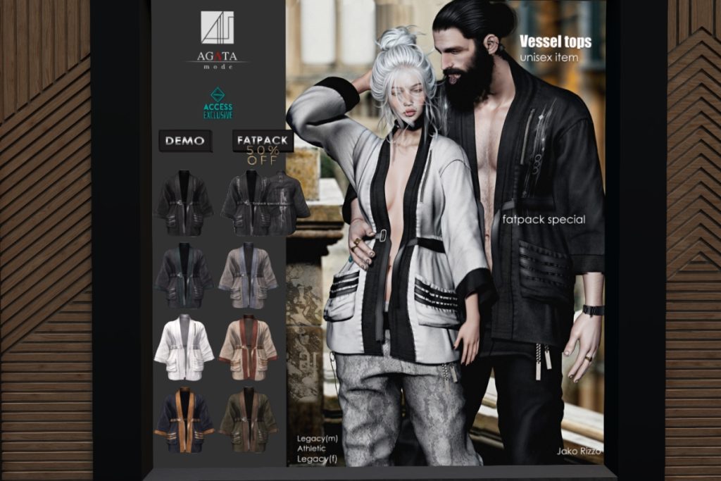 Vessel Tops - Legacy M+F, L$300 each/L$1050 FP