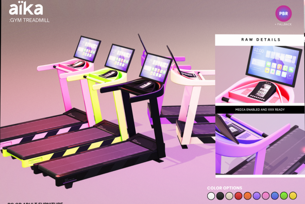 Gym Treadmill, L$1099-L$1999 each