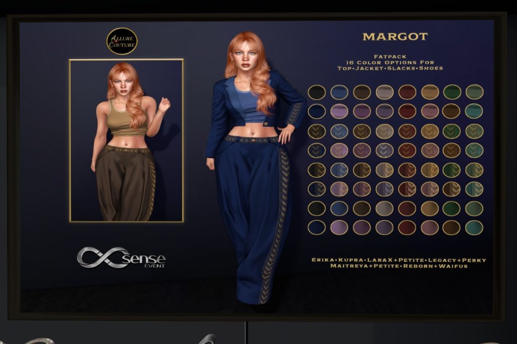 Margot Outfit - Erika/Inithium/Legacy/Maitreya/Reborn/+mods, L$75 each/L$210 FP