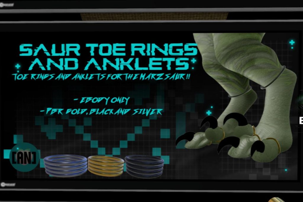 Saur Toe Rings &amp; Anklets - Marz Saur Feet, L$400
