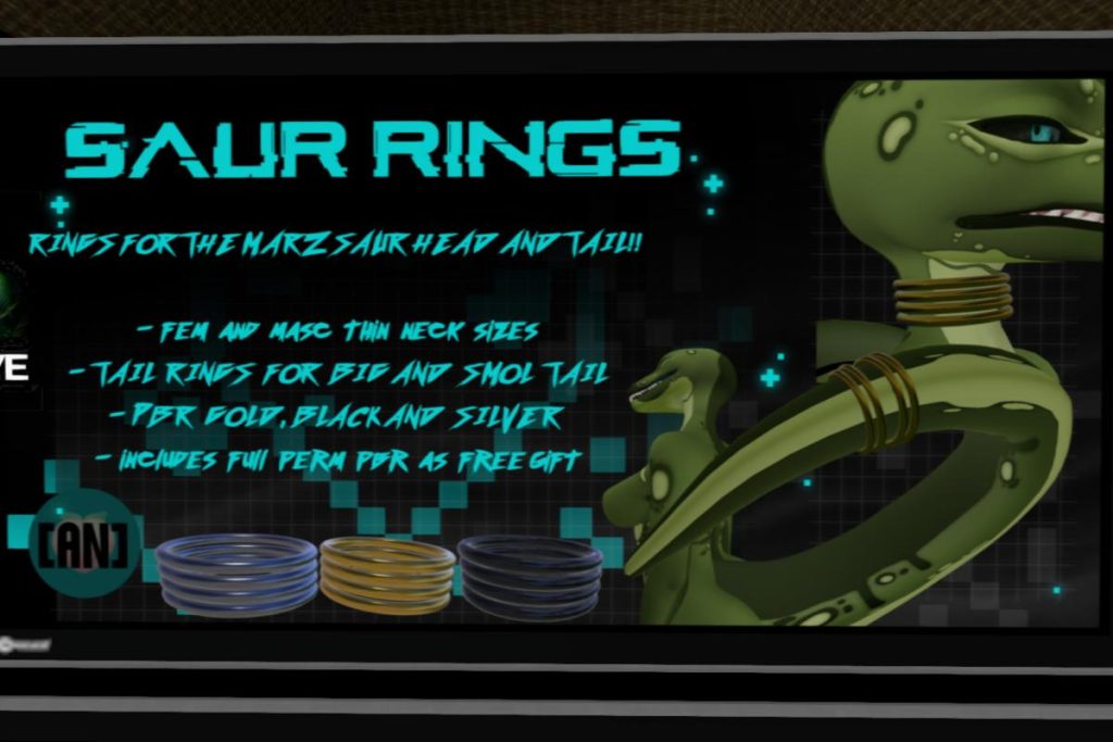 Saur Rings - Marz Saur Head &amp; Tail, L$400