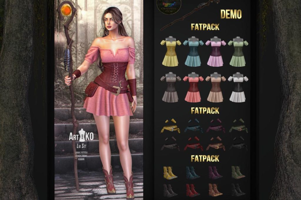 Lia Dress, Belt, &amp; Shoes - Legacy/MaitreyaX/Reborn/+mods, L$199 each/L$1000 each FP