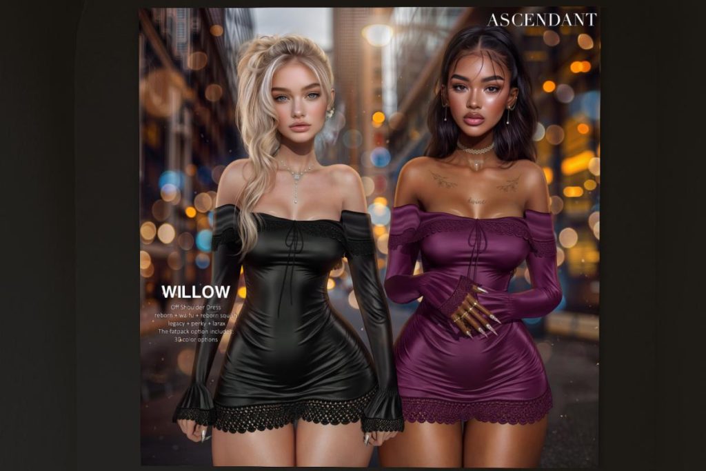 Willow Dress - Reborn/+mods, L$275 each/$1150 FP