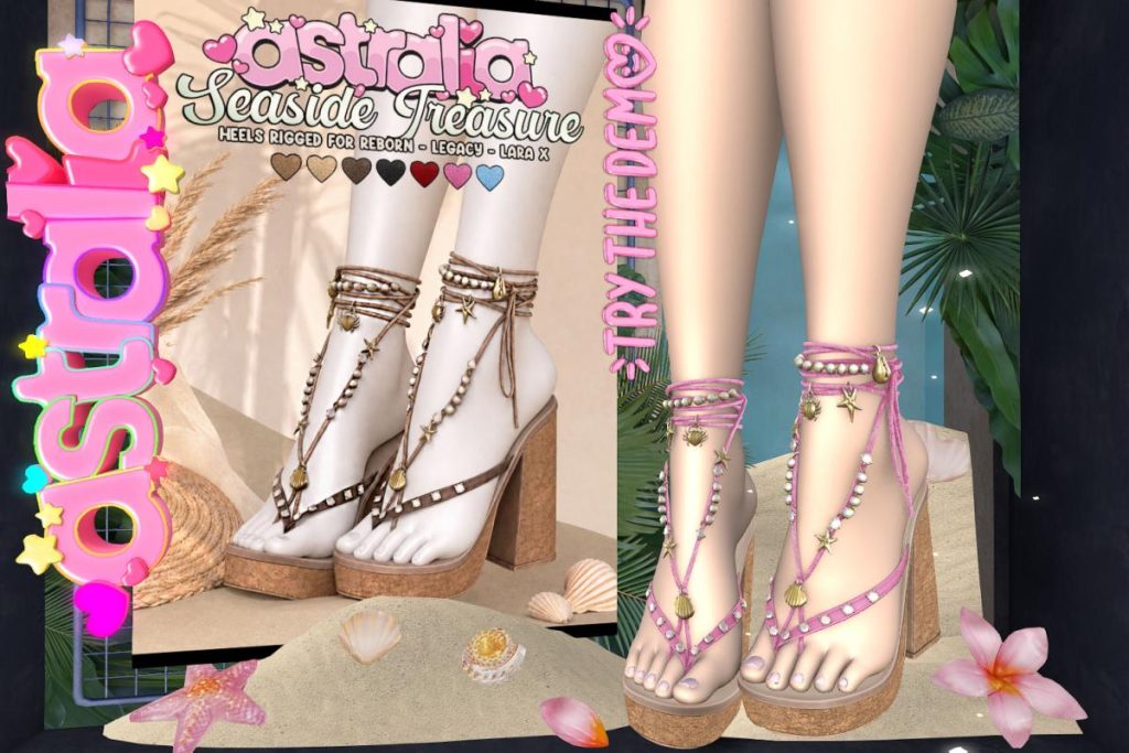 Seaside Treasure Heels - Legacy/MaitreyaX/Reborn, L$599