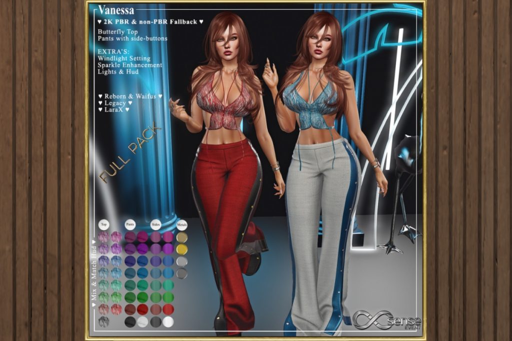 Vanessa Outfit - Legacy/MaitreyaX/Reborn/+mods, L$399 each/L$699 FP