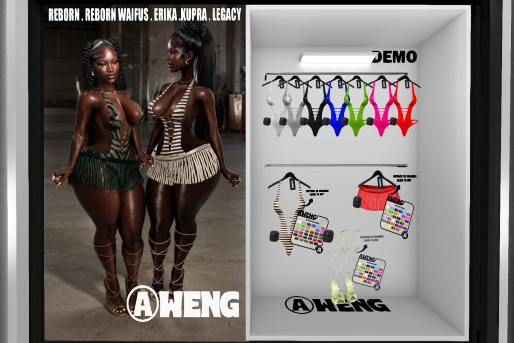 Miya Bodysuit, Skirt &amp; Heel - Erika/Inithium/Legacy/Reborn/+mods, L$399 each/L$999 each FP