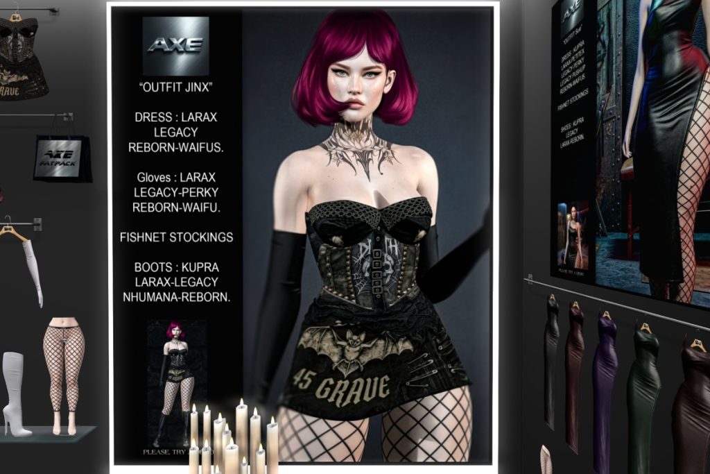 Jinx Outfit - See Ad for Fits, L$150-L$170 each/L$899-L$999 each FP