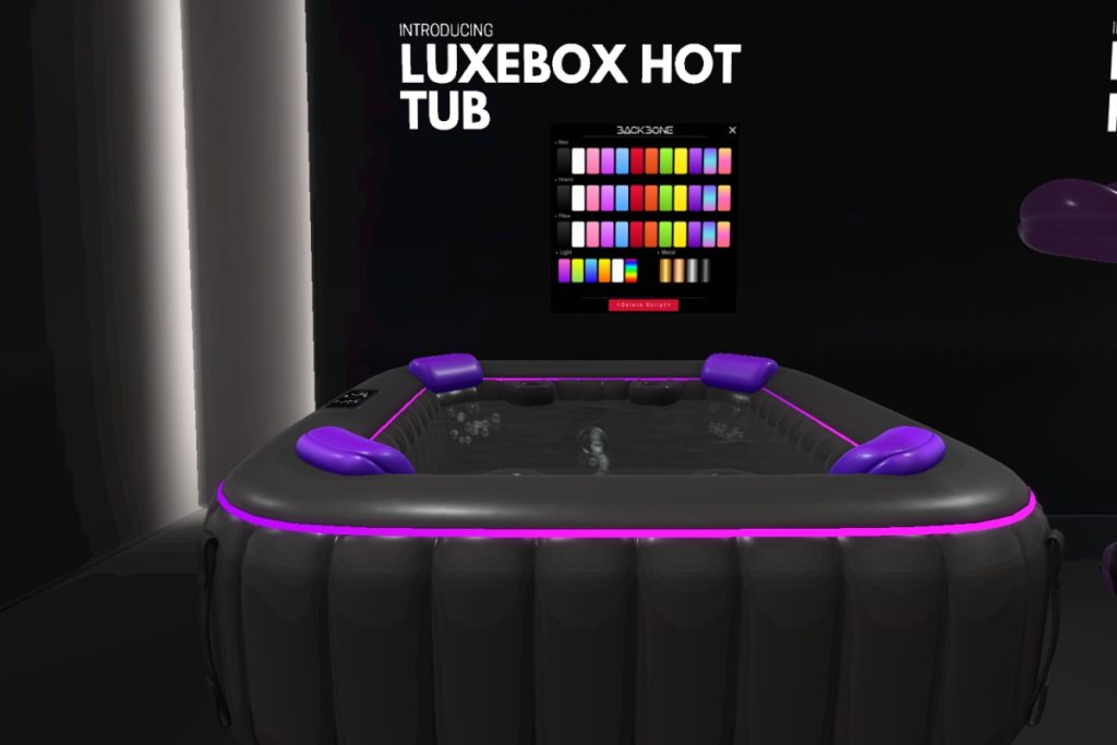 Luxebox Hot Tub, L$1499-L$2499 each