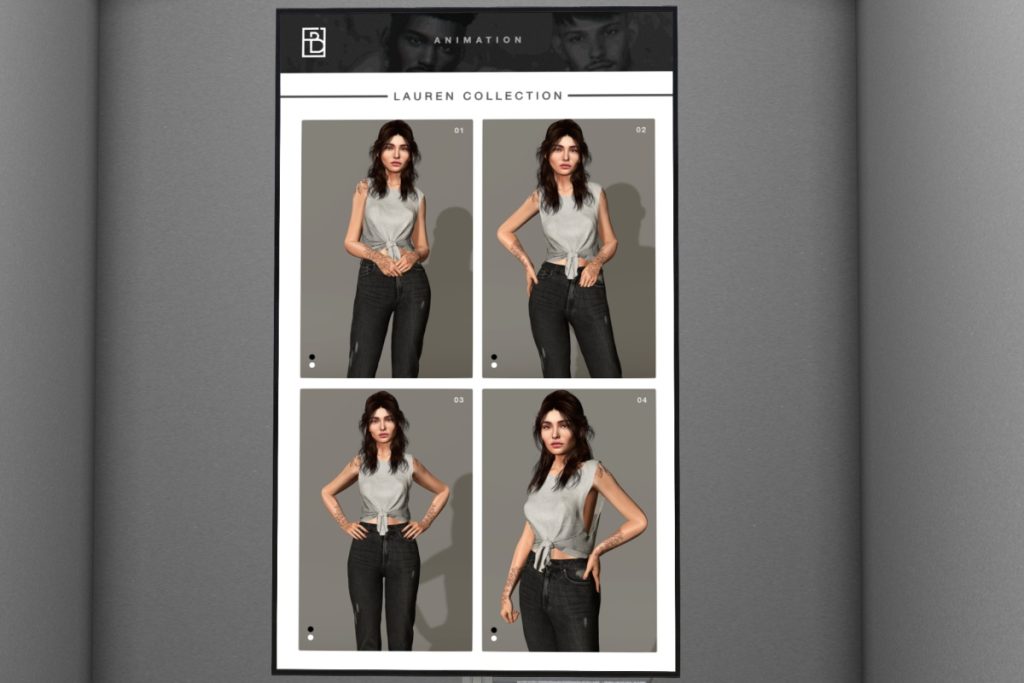 Lauren Animations, L$125 each/L$350 FP