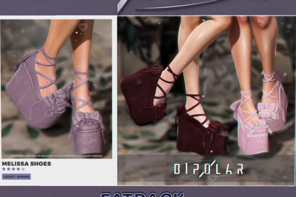 Melissa Shoes - Legacy/Reborn, L$288 each/L$888 FP