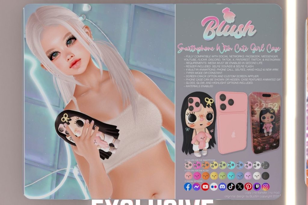 Smartphone with Cute Girl Case, L$199