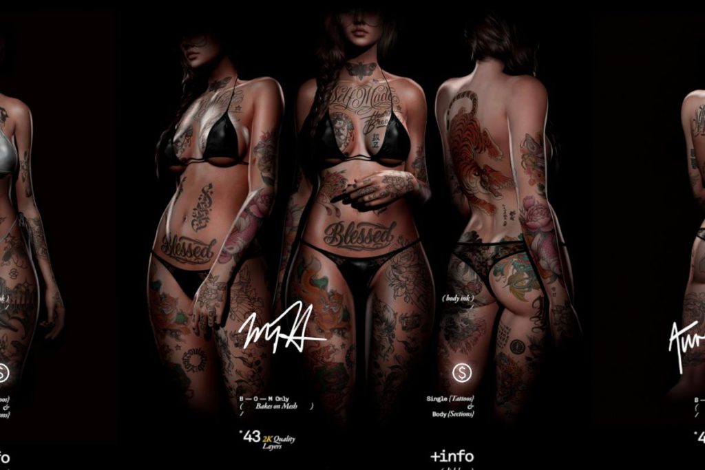 My H Tattoo, L$299
