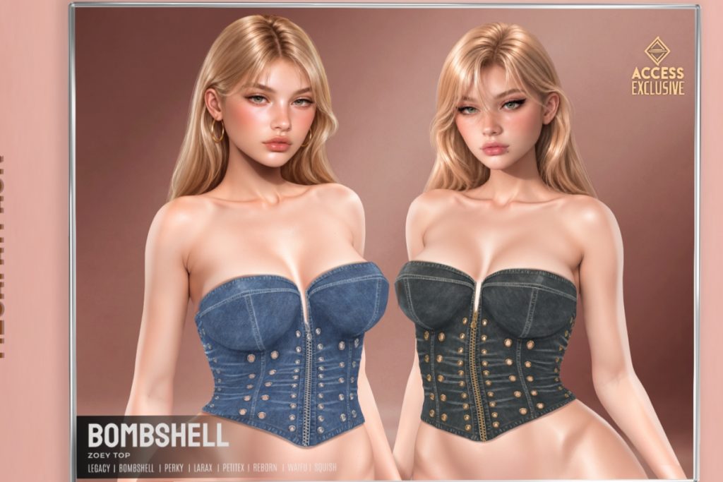 Zoey Top - Legacy/MaitreyaX/Reborn/+mods, L$290 each/L$1290 FP