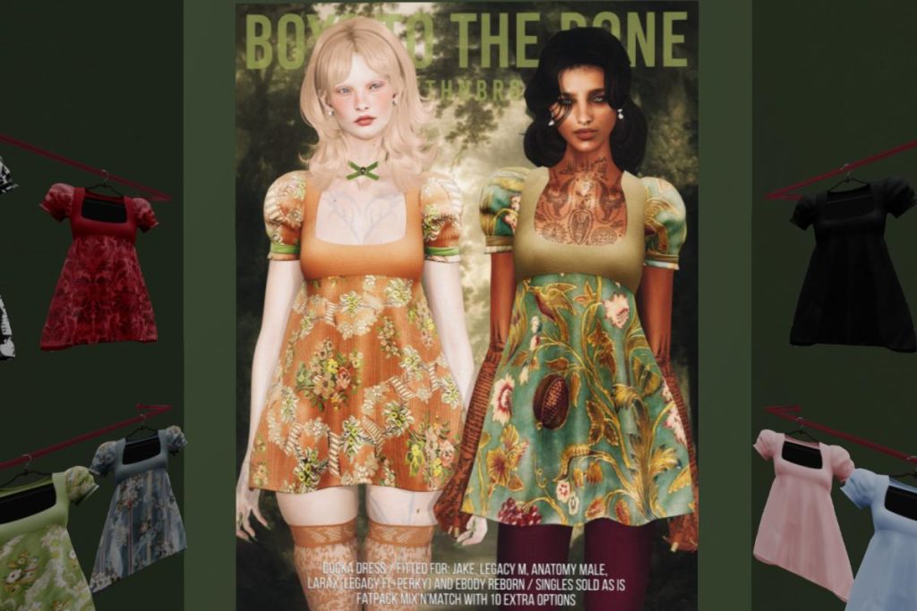 Docks Dress - Anatomy/Jake/Legacy F+M/Reborn/+mods, L$288 each/L$1088 FP