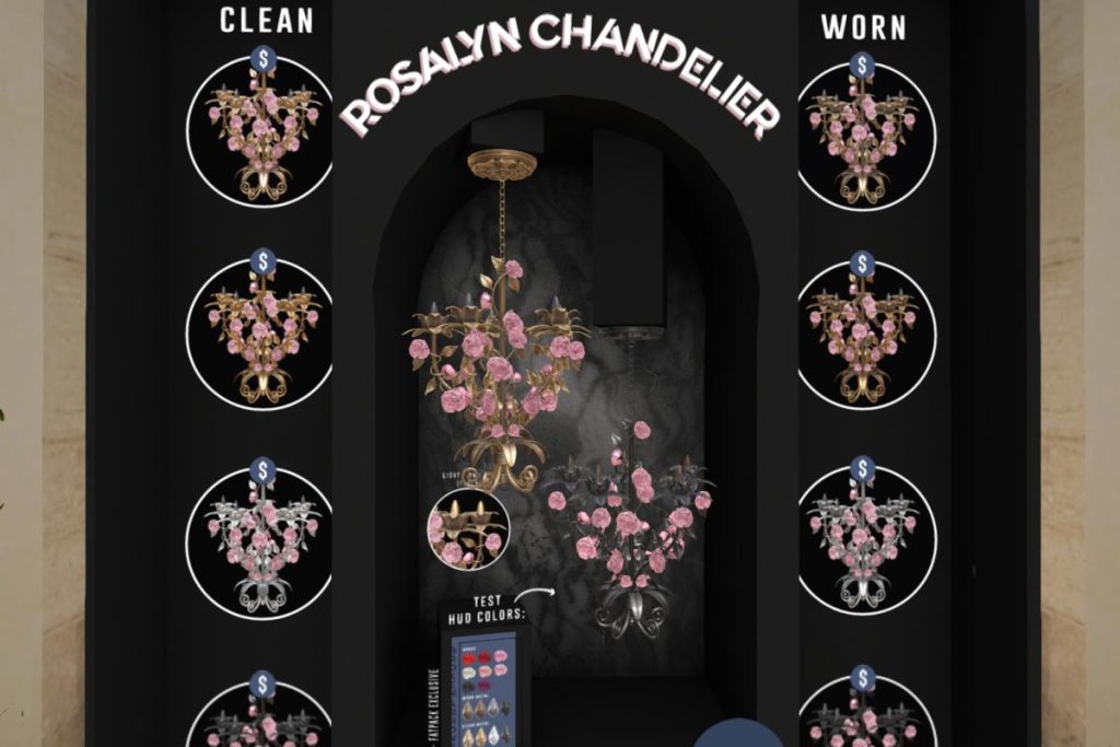 Rosary Chandelier, L$188 each/L$588 FP